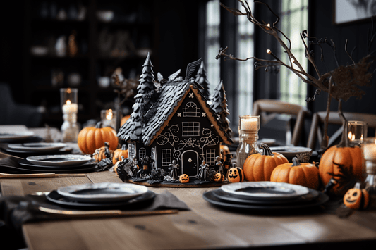 Create a spooky haunted gingerbread house!