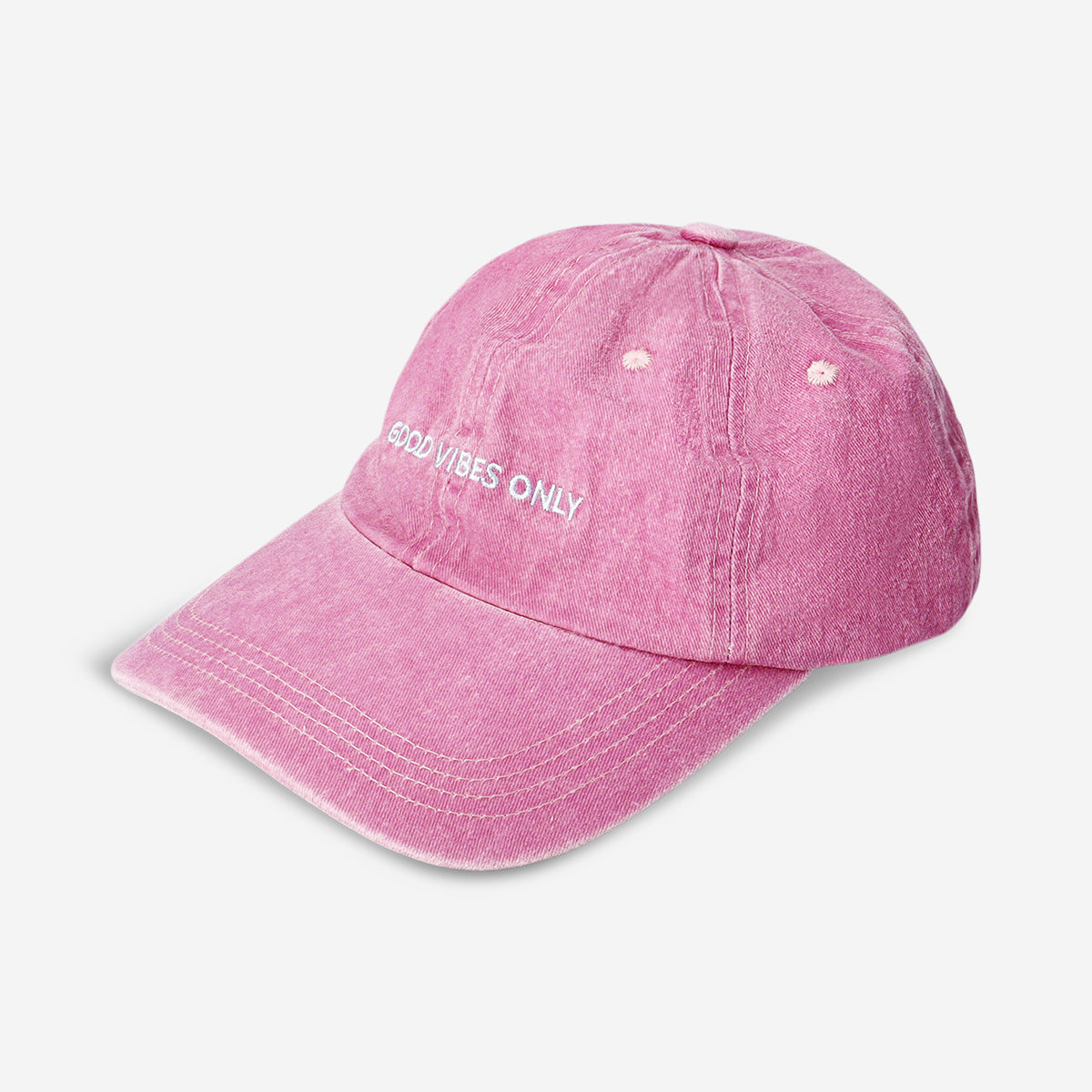 Good Vibes Only Pink Cap for Adults – Stylish One Size Hat