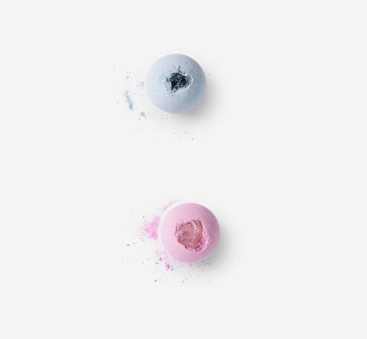 Bath fizzers with blueberry and cherry fragrance - 2 pieces