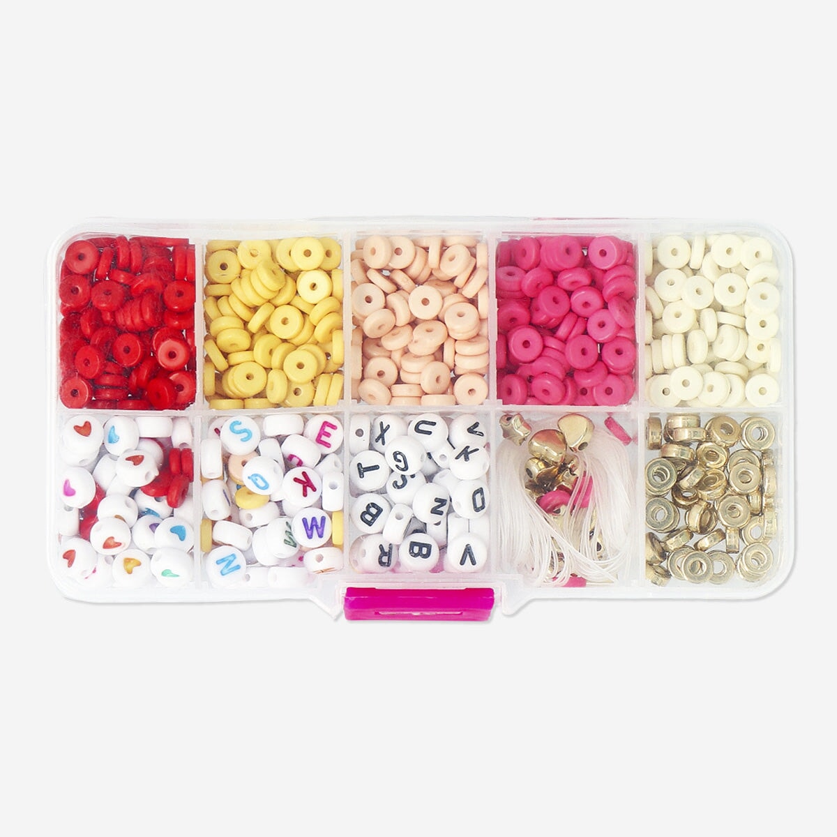 Bead set with string Colourful beads and letters Flying Tiger