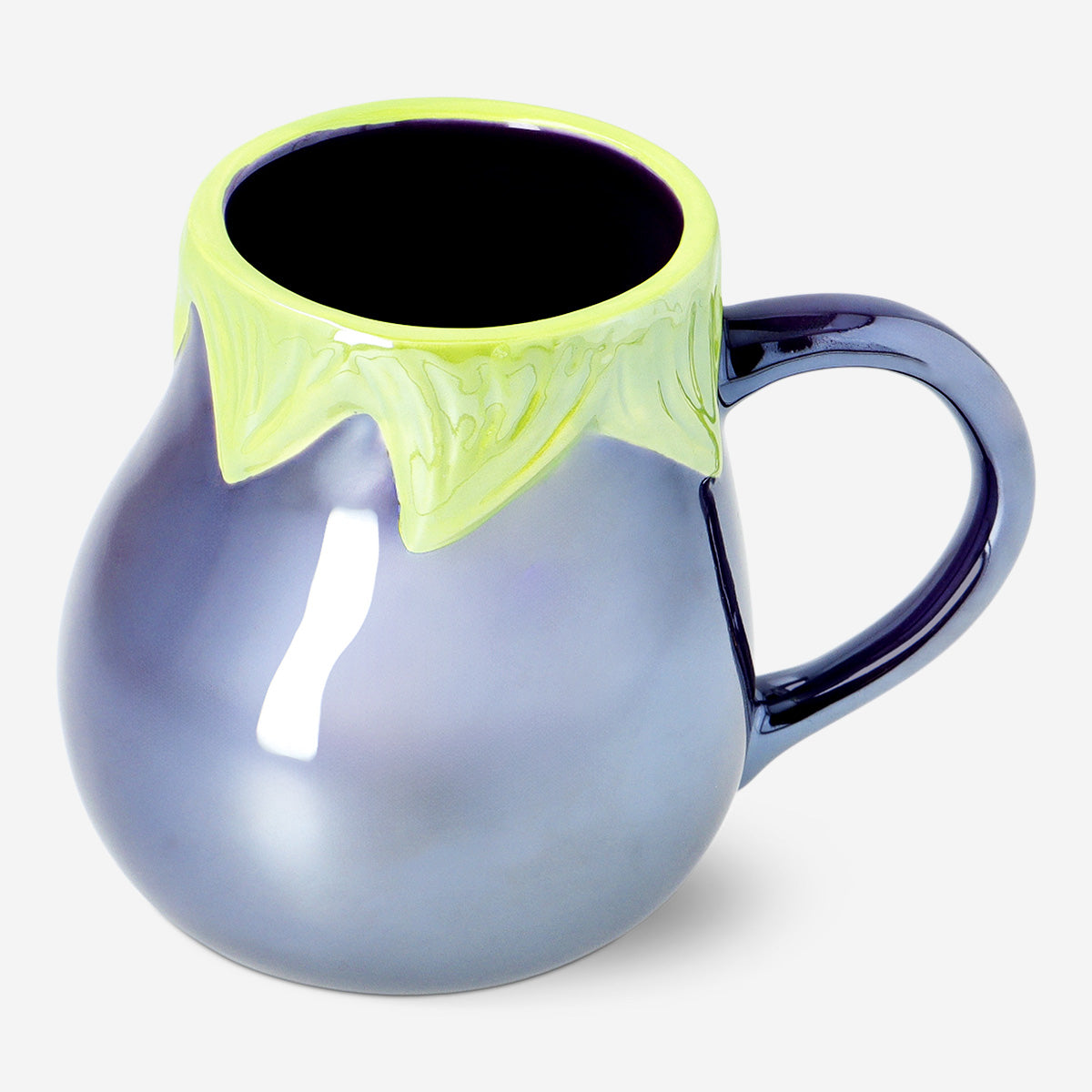 Tazza Super Marraine 300 Ml - Ceramica Nero/viola, Resistente In Lavastoviglie
