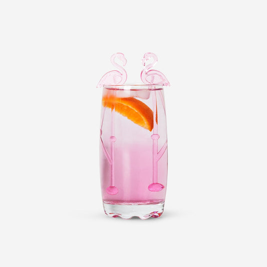 Agitateurs de boissons en forme de flamant rose. 4 pcs