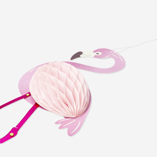 Flamingo-pynt til ophængning. 2 stk