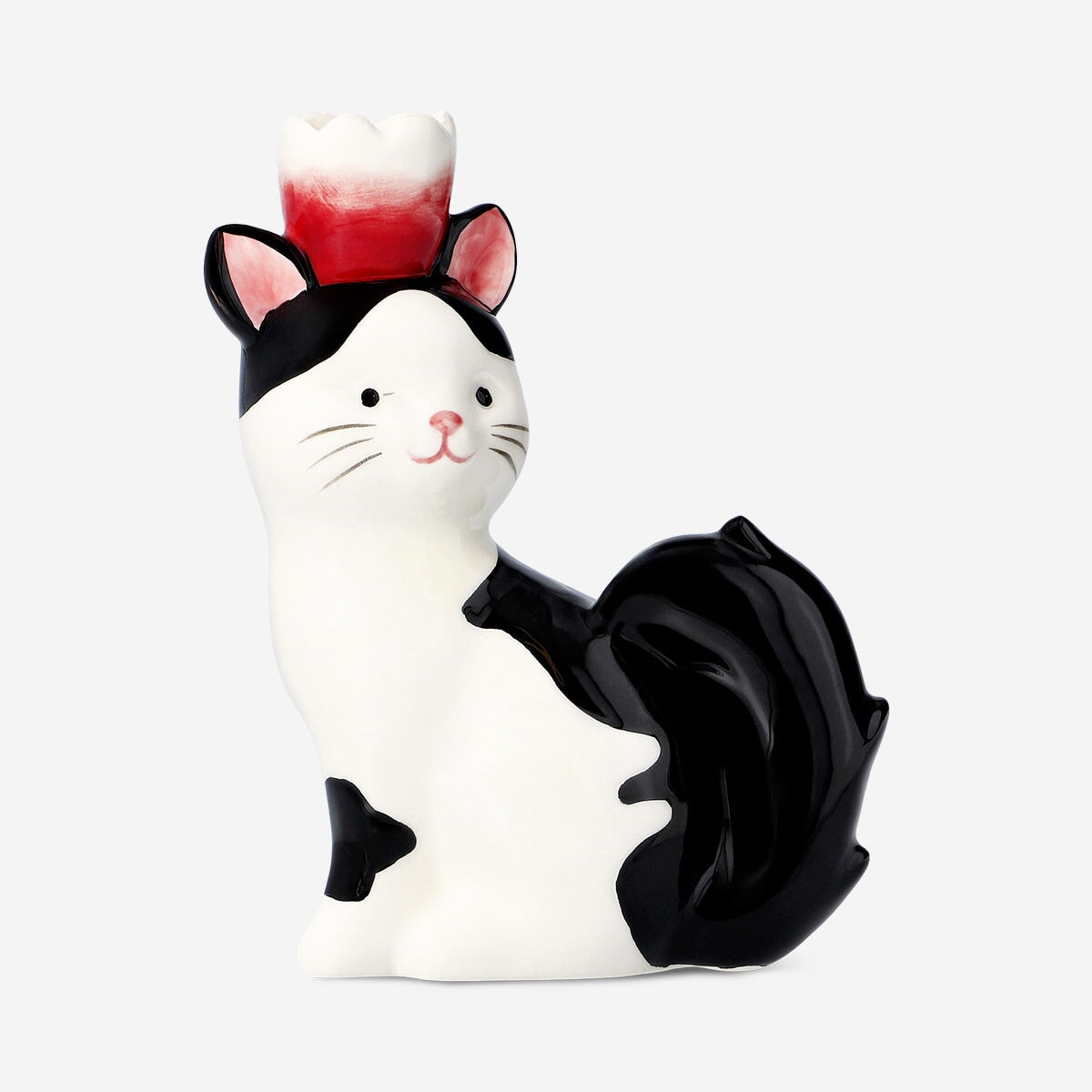 Ceramic Cat Candle Holder – Decorative Multi-Coloured Home Accent