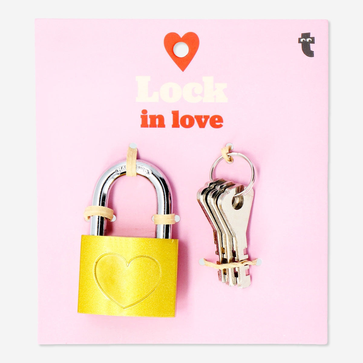 Heart-Shaped Gold Padlock – Stylish Security for Keepsakes
