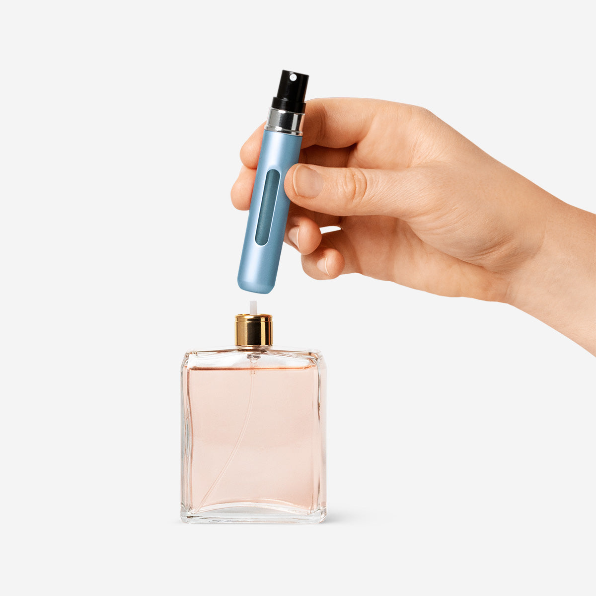 Refillable Travel Perfume Bottle Blue – Compact & Convenient