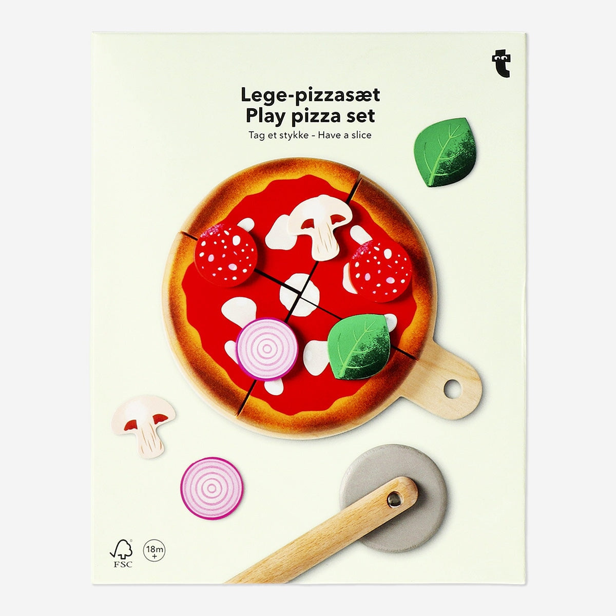 Wooden Play Pizza Set – Imaginative Roleplay Toy for Kids – Flying