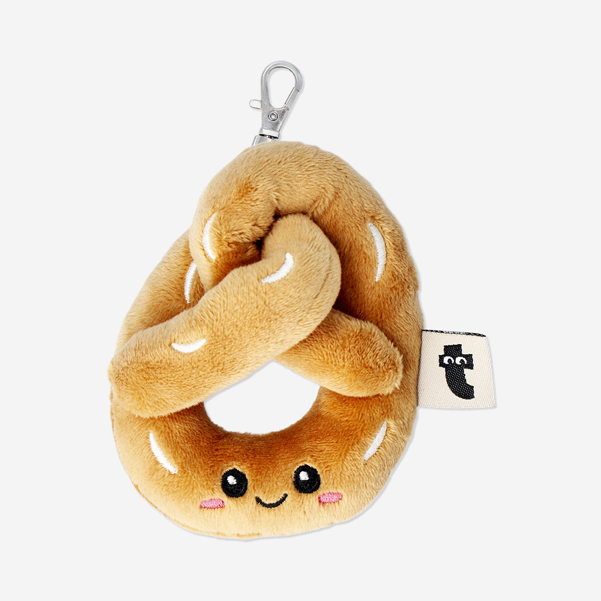 Plush Pretzel Toy Key Ring – Cute Soft Brown Accessory