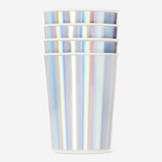 Iridescent cups. 4 pcs