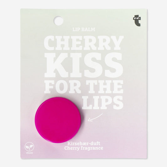 Cherry-flavoured lip balm