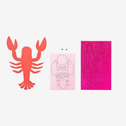 Make-your-own glitter lobster