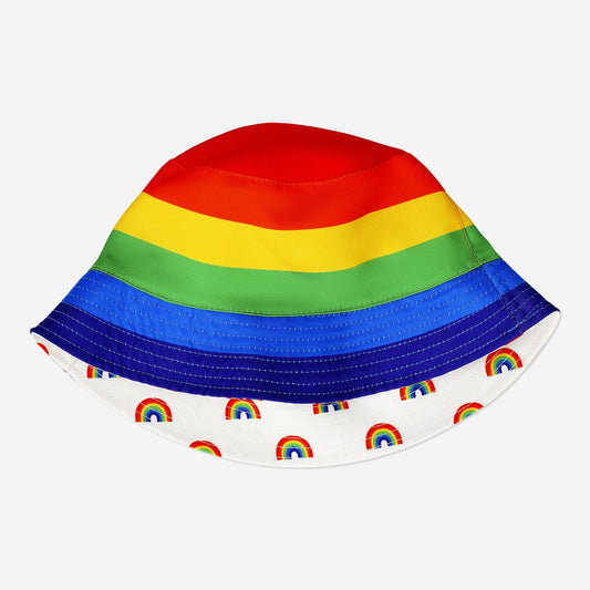 Sombrero de cubo arco iris. Para adultos