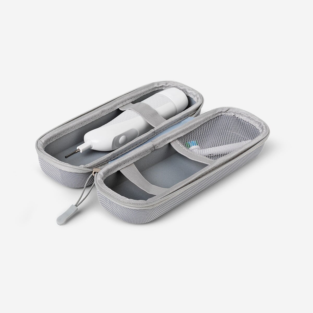 Travel case for electric toothbrush with dividers