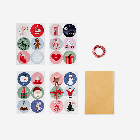 Advent gift bags. With stickers