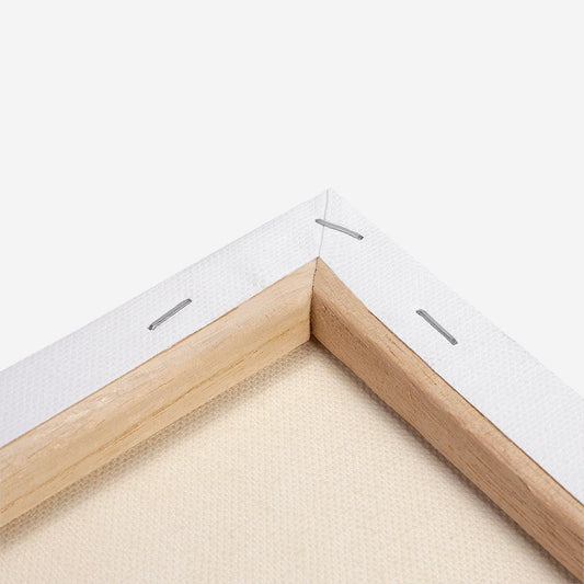 Wit vierkant schildersdoek 15 x 15 cm - houten frame