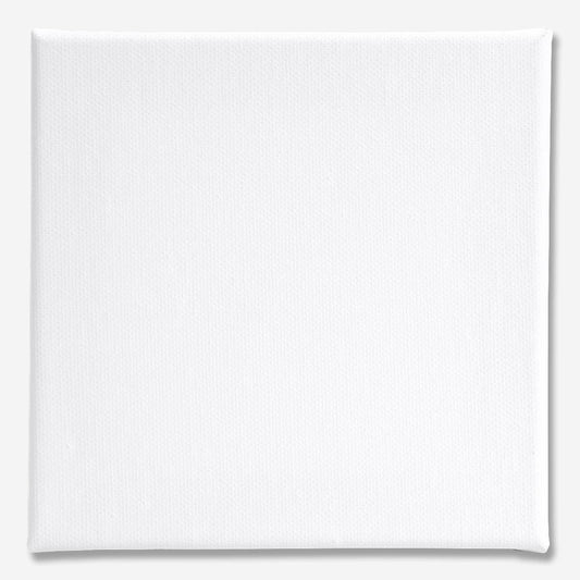 Biele štvorcové umelecké plátno 15 x 15 cm - drevený rám