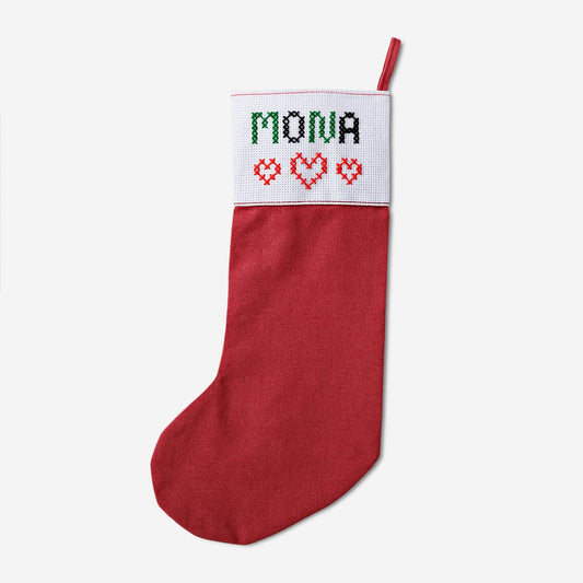 Χριστουγεννιάτικη κάλτσα σταυροβελονιά κιτ