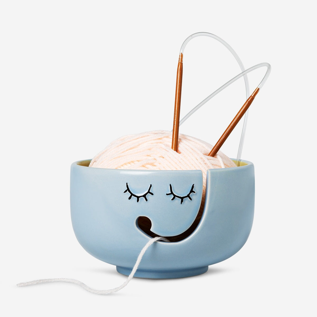 Ceramic Yarn Bowl Set with Needles – Perfect DIY Gift – Flying