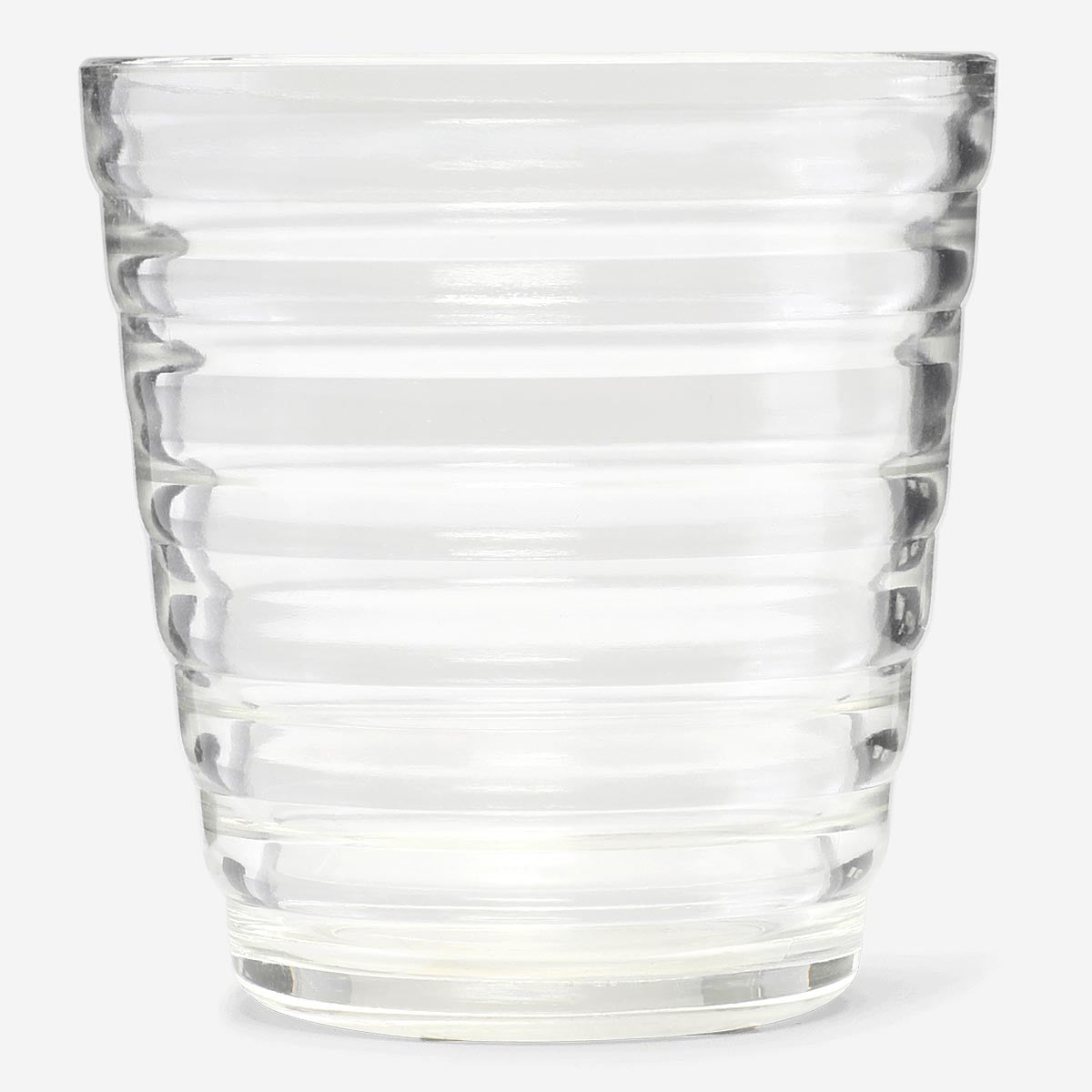 Drinking Glass 250 ml  Clear Grooved Glass for Everyday Use  Flying Tiger  Copenhagen