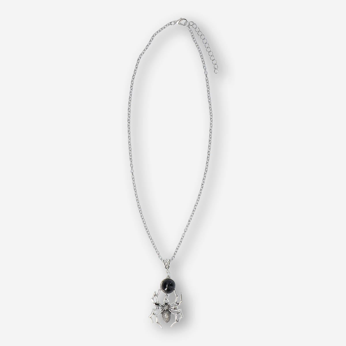 Collana con ciondolo Halloween. Gioielli gotici ragno