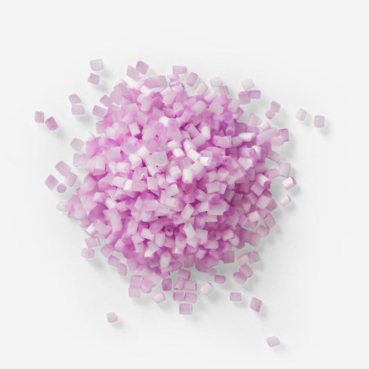Zestaw fioletowych szklanych koralików - 50g