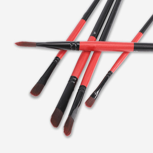 Set di pennelli neri per hobby - confezione da 5 pezzi