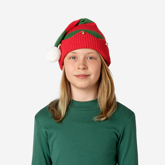 Bonnet d’elfe en tricot. Enfant