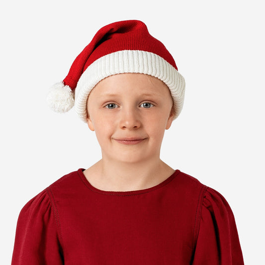 Bonnet d’elfe en tricot. Enfant