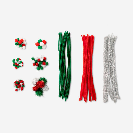 Pompoms and pipe cleaners