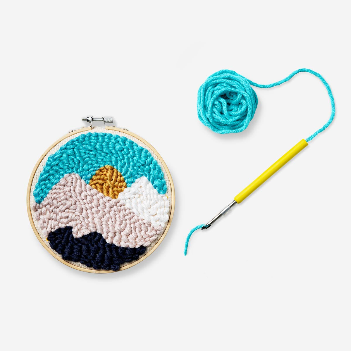 DIY Landscape Punch Needle Embroidery Kit Carpet Tufting Loop Pile Cross  Stitch for Beginner Handcraft Wall Painting Home Decor - AliExpress