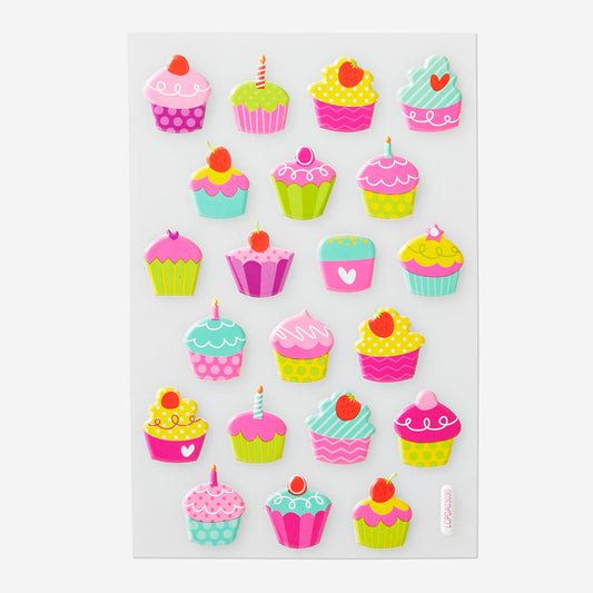 Cupcake stickers sheet