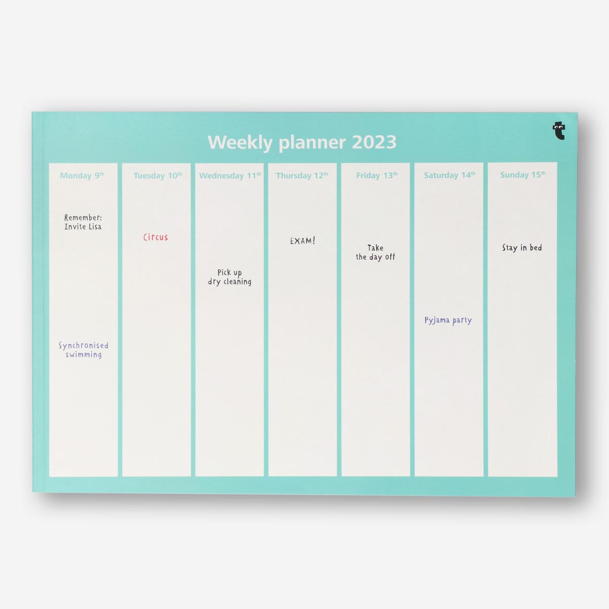 Agenda settimanale combinata + agenda mensile A4 - Organizer da