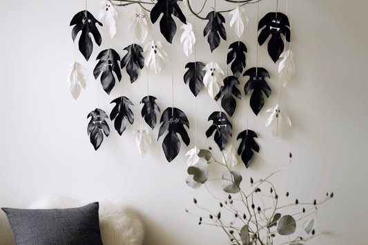 DIY: Transforming autumn leaves into spooky garland