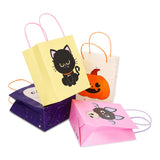 Set of four Halloween-printed office gift bags from Flying Tiger Copenhagen, featuring festive autumn-themed designs.