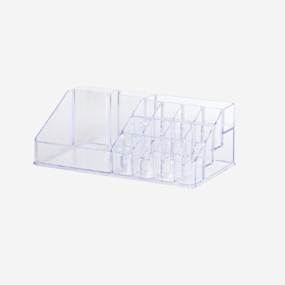 Flying Tiger Copenhagen clear nail polish organiser with 12.5x22 cm compartments for storing nail polishes and personal care items