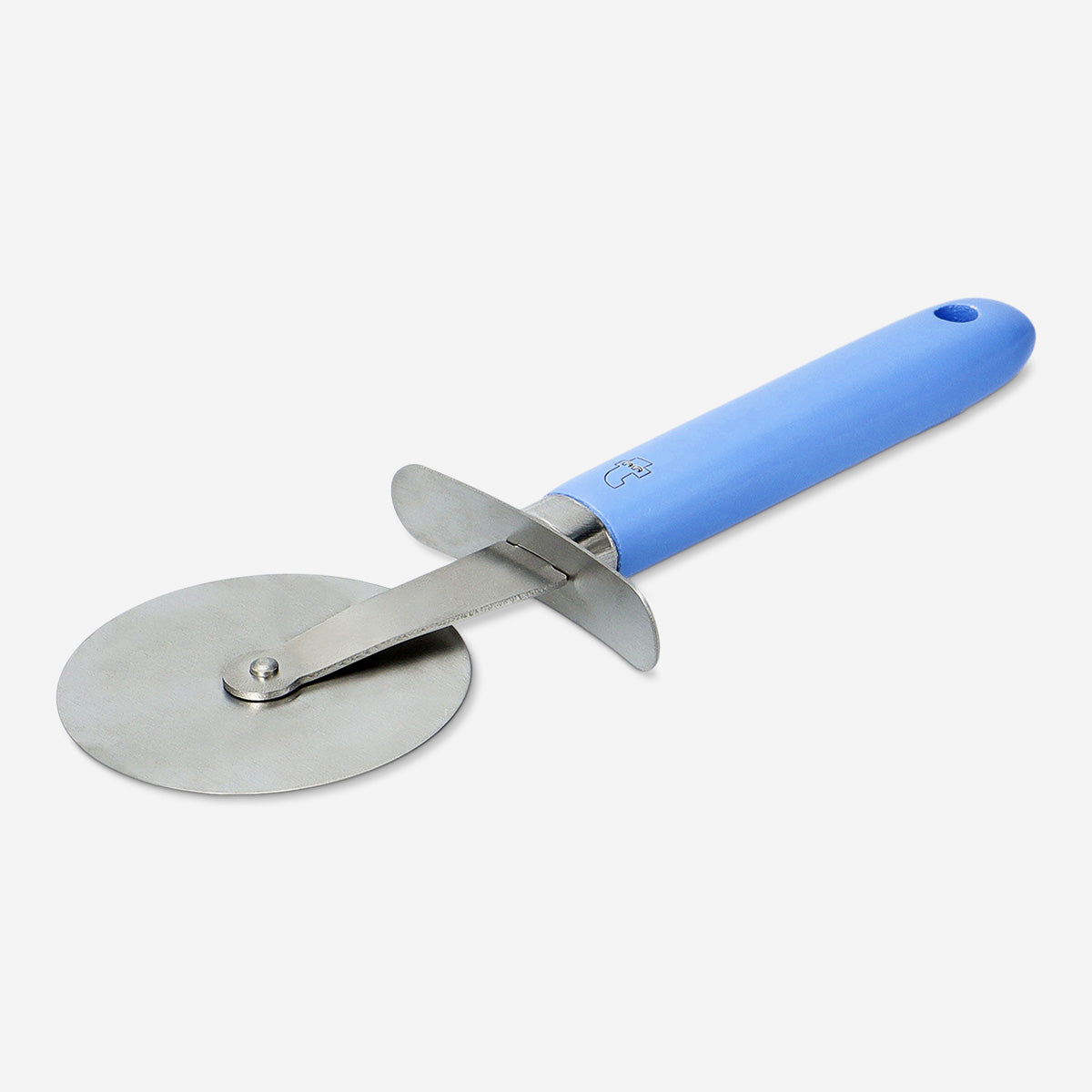 Flying Tiger Copenhagen Designer Collection pizza cutter, 20 cm stainless steel blade with ergonomic handle, kitchen tool for slicing pizza.