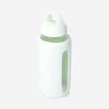 Green glass drinking bottle with silicone cover - 800 ml