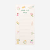 Flying Tiger Copenhagen shopping list notepad for office use, featuring a colorful design with lined pages for quick note-taking.