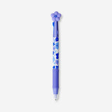 Flying Tiger Copenhagen floral print multi-coloured ballpoint pen with erasable ink, suitable for office writing.