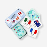 Memory game featuring flag cards by Flying Tiger Copenhagen, with colorful flags designed for matching and learning.