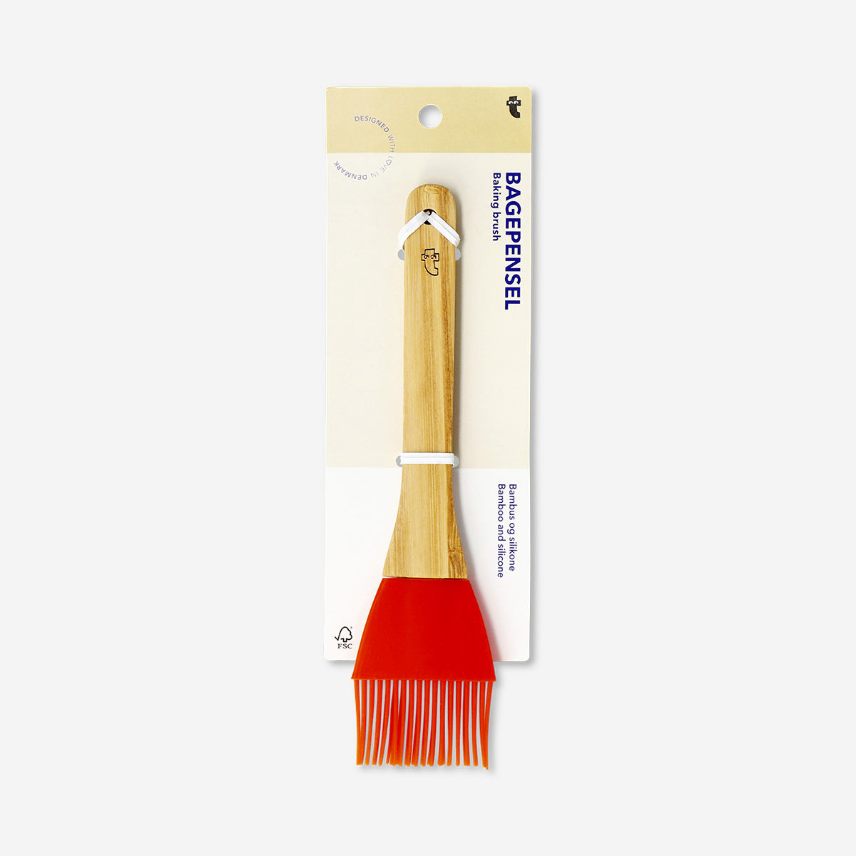 Flying Tiger Copenhagen baking brush from the Designer Collection, 21 cm kitchen brush with wooden handle and bristles for baking and cooking.
