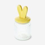 Glass storage jar with bunny ears - 17 cm