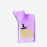 Glass milk carton with straw, 530 ml, from Flying Tiger Copenhagen, featuring a clear glass design for kitchen use.