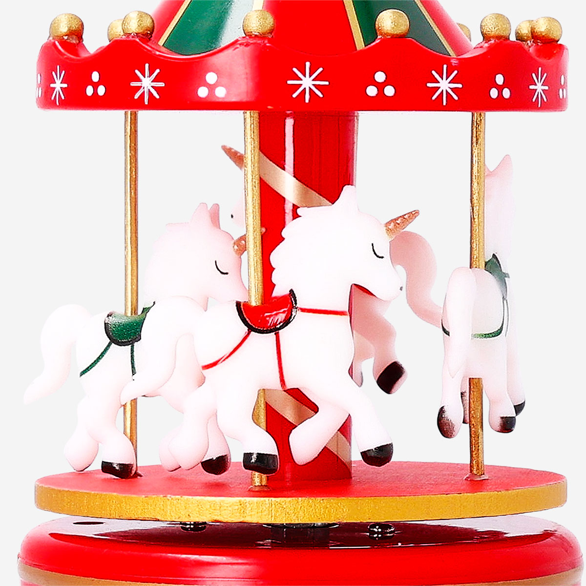 Musikalisches Karussell als Weihnachtsdekoration mit festlicher Musik