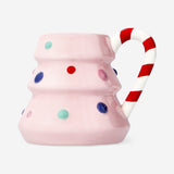 Pink Christmas tree mug - 440 ml