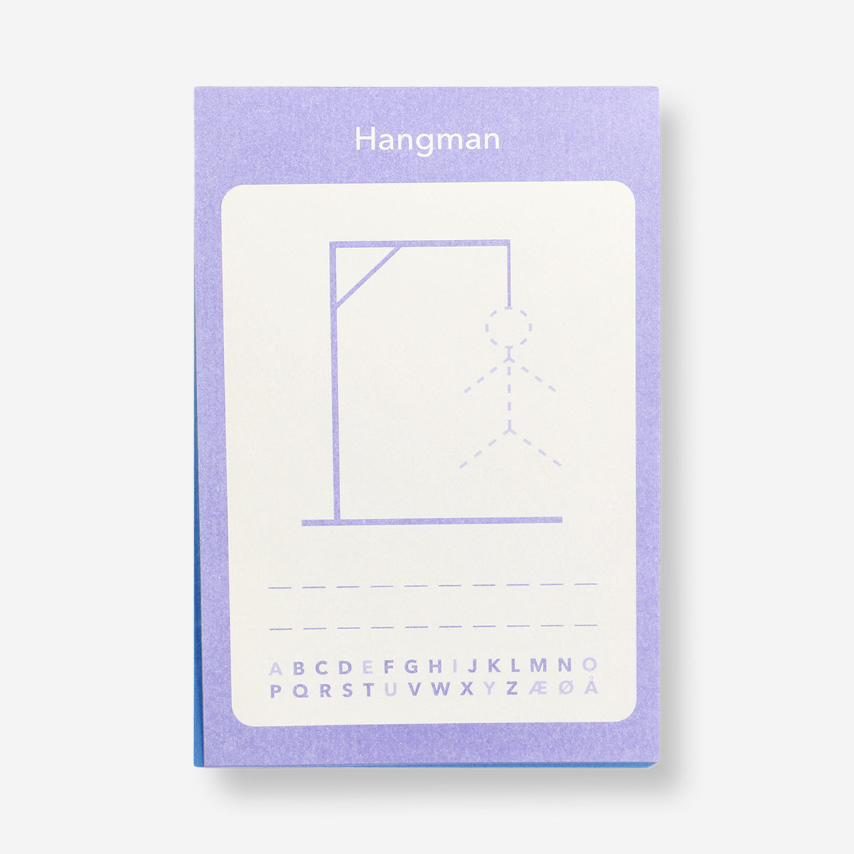 Flying Tiger Copenhagen game pad featuring Hangman, Dots and Boxes, and Tic Tac Toe for fun family gameplay.