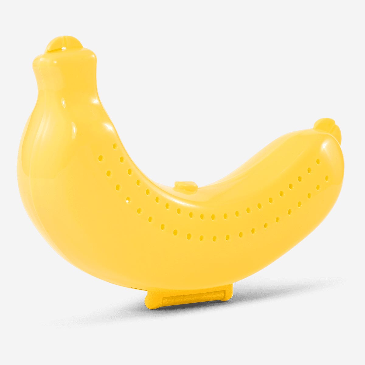 Flying Tiger Copenhagen banana kitchen case in bright yellow with secure zip closure and compact design for easy storage.