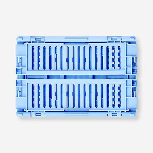 Blue collapsible storage box - 15 cm