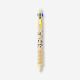 Multicolored Flying Tiger Copenhagen office ballpoint pen with erasable ink, featuring vibrant ink colors and a sleek design.