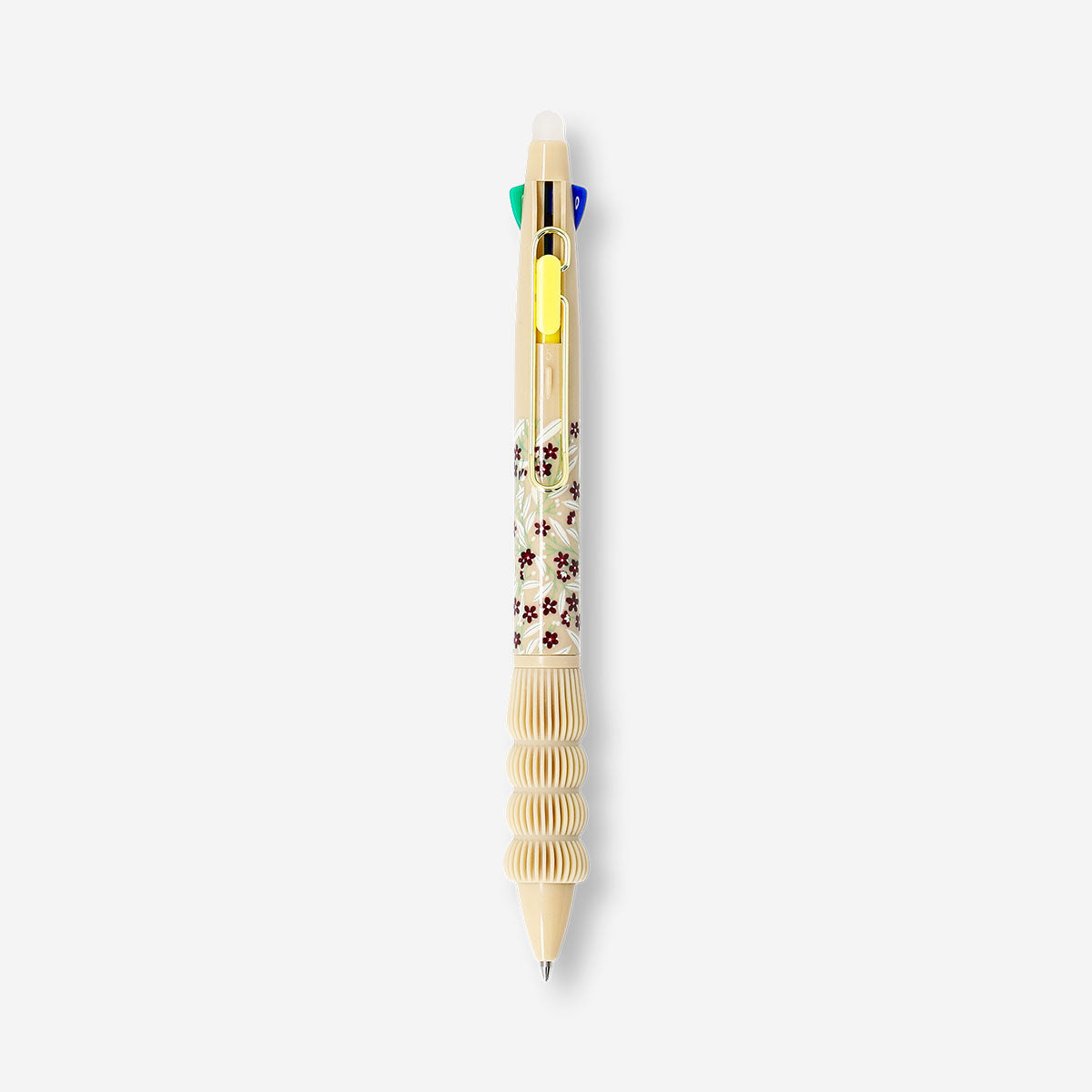 Multicolored Flying Tiger Copenhagen office ballpoint pen with erasable ink, featuring vibrant ink colors and a sleek design.